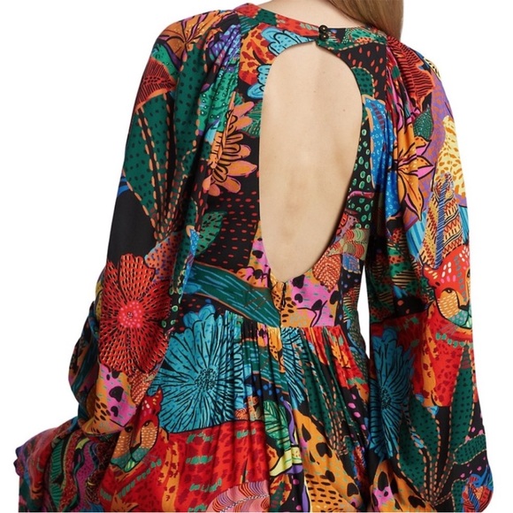 FARM Rio Black Cool Leopards Maxi Dress Large NWT - Picture 16 of 16